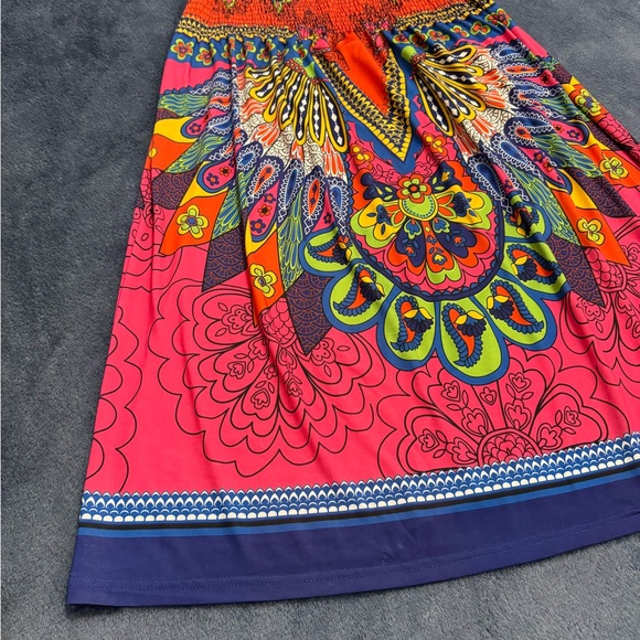 Cristinalove Multicolor Bohemian Smocked Dress - Picture 3 of 10